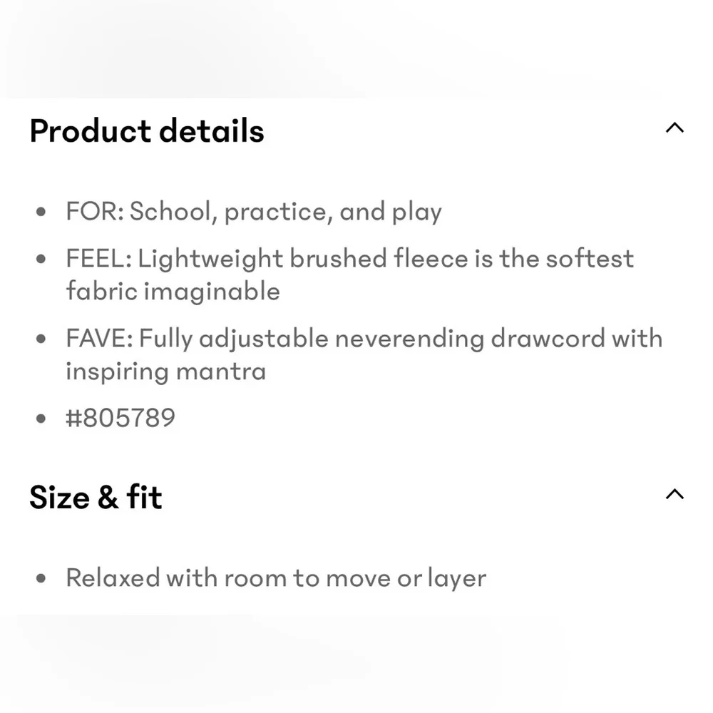 Athleta quality fleece